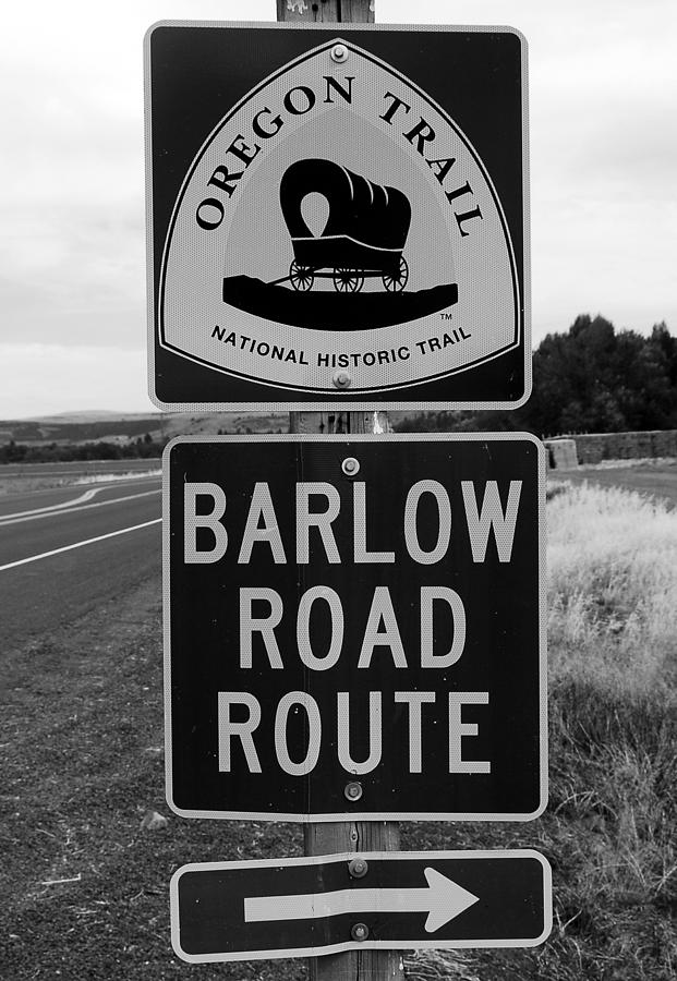 Barlow Road Photograph - Barlow Road cutoff sign by David Lee Thompson