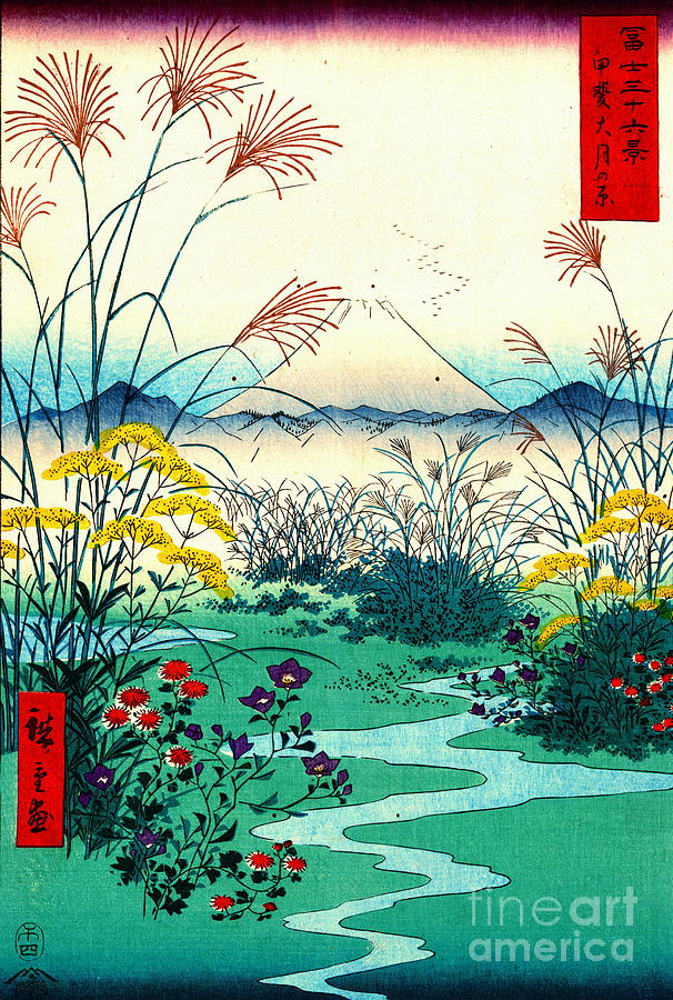 Otsuki Fields in Kai Province 1858 Photograph by Padre Art