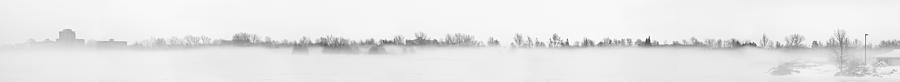 Ottawa panorama of Dick  Bell Park in winter Photograph by Peter V Quenter