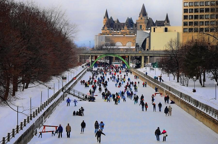 Ottawa Winterlude Skating Photograph by Jana Kriz