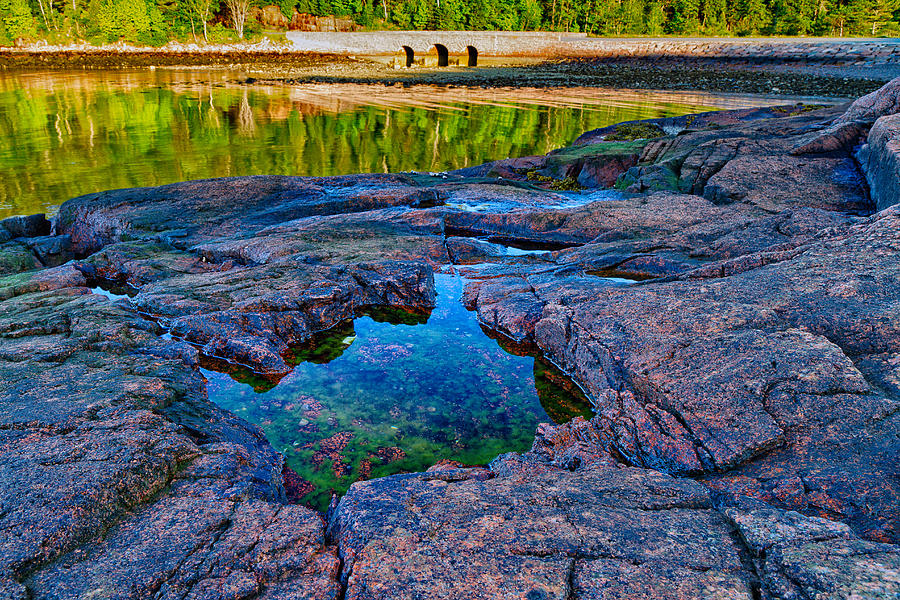 Otter Cove Bridge And Tide Pool Photograph by Jeff Sinon