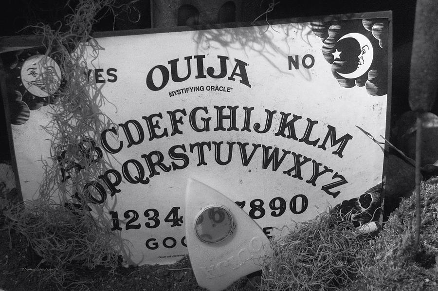 Ouija Board Queen Mary Ocean Liner BW Photograph by Thomas Woolworth
