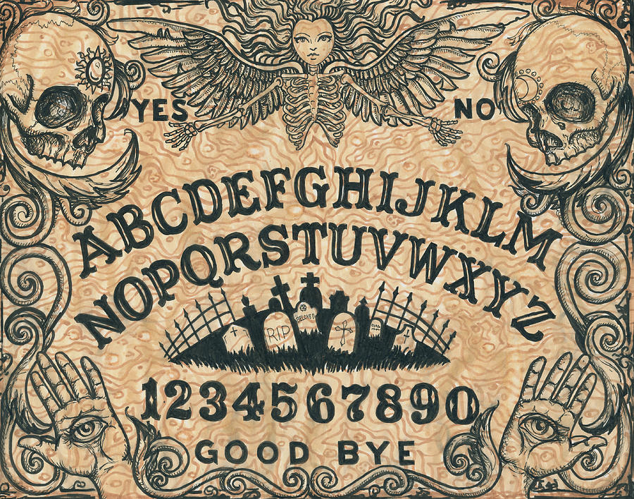 Ouja Painting - Ouija Board by Shayne of the Dead