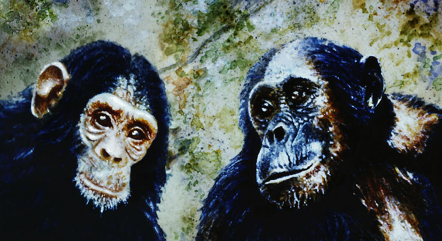 Respect Our Closest Relatives Painting by Hartmut Jager