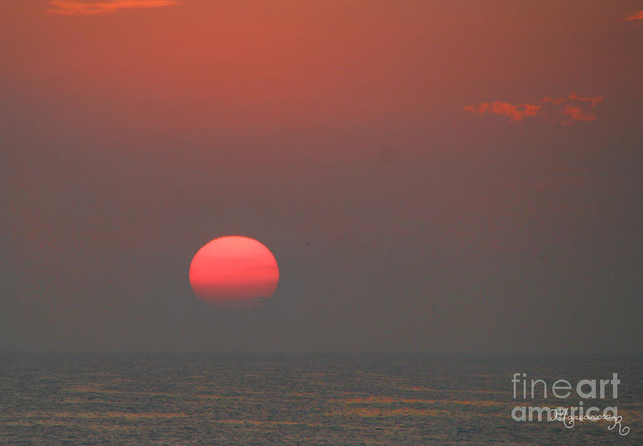 Sunset Photograph - Our Fiery Orb by Mariarosa Rockefeller