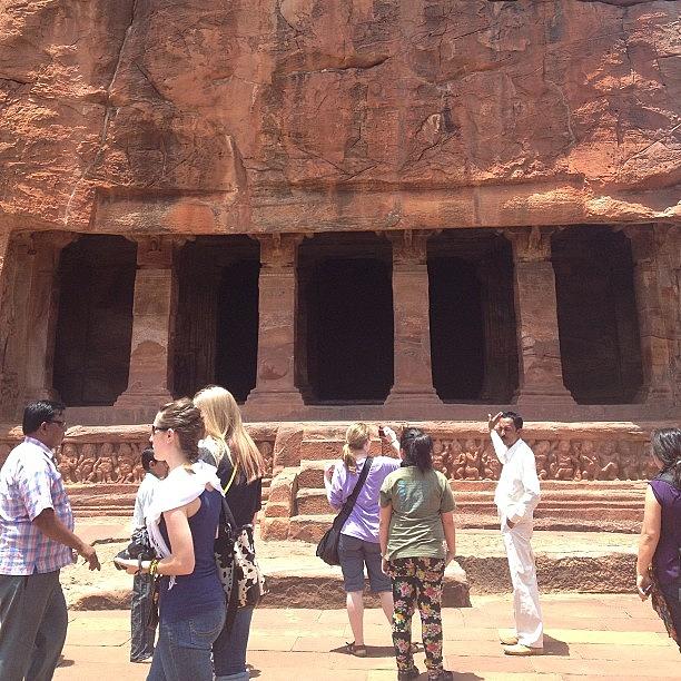 India Photograph - Our Guide Explaining These 5th Century by Alexandria Bertsch