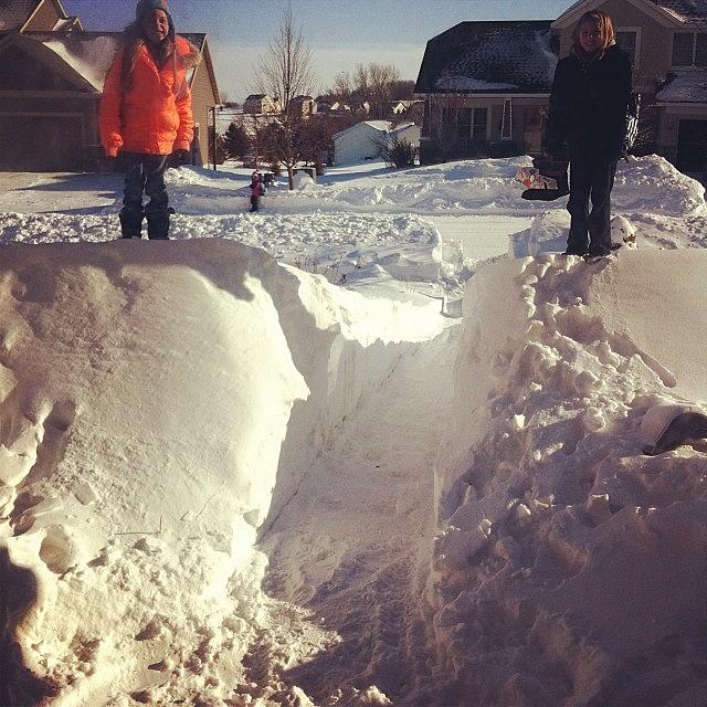 Our Impressive Snow Bank Photograph by Jenny Even
