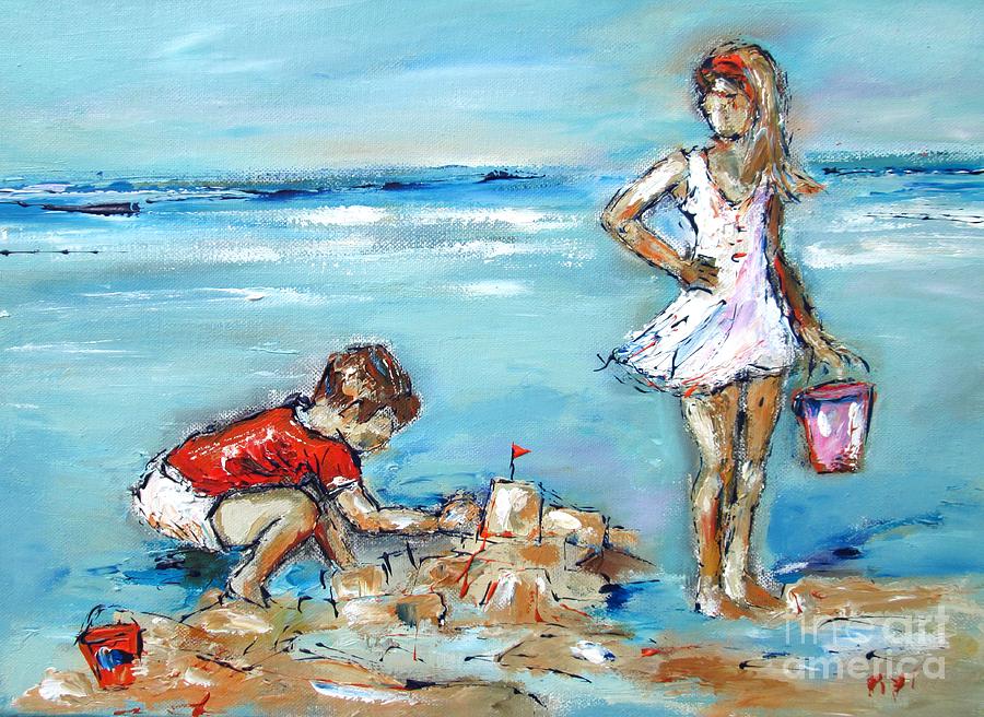 Childrens personalised portraits Painting by Mary Cahalan Lee - aka PIXI