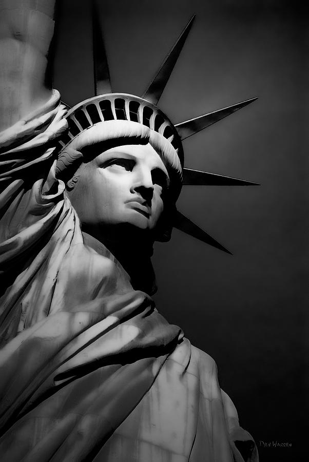 Our Lady Liberty in B/W Photograph by Dyle   Warren