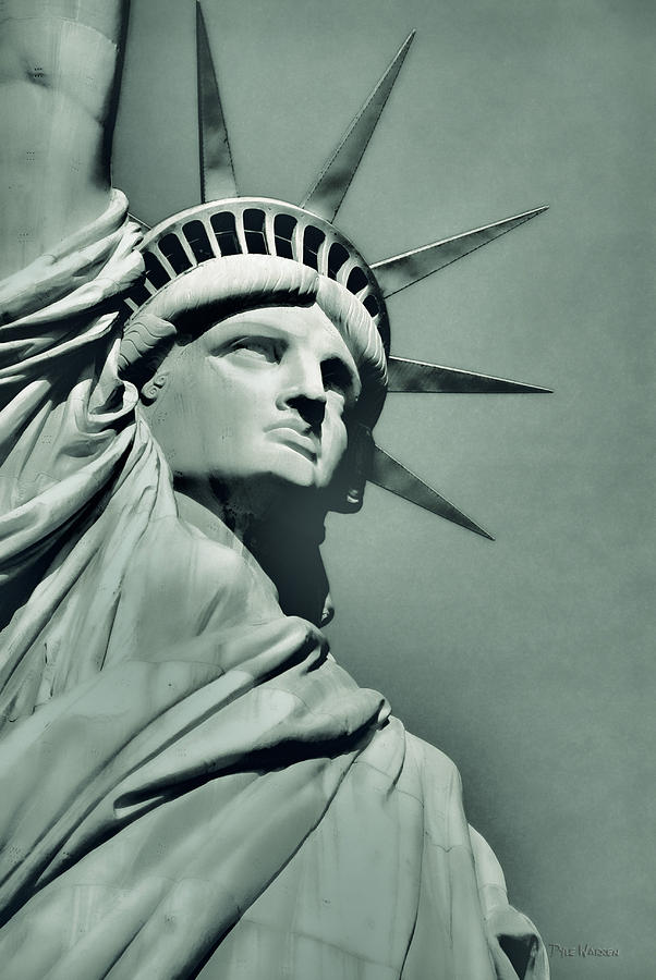 Our Lady Liberty - verdigris tone Photograph by Dyle   Warren