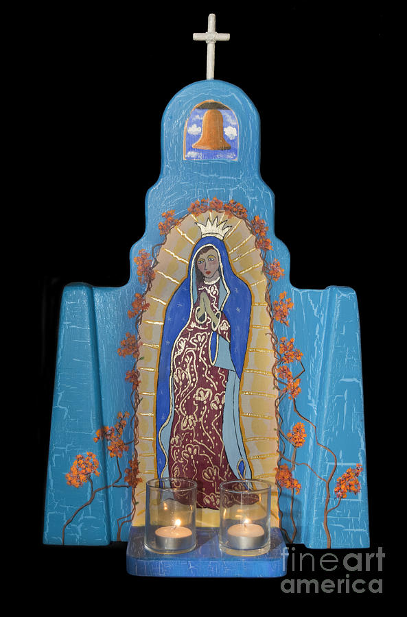 Retablo Mixed Media - Our Lady of Guadalupe by Jerry McElroy
