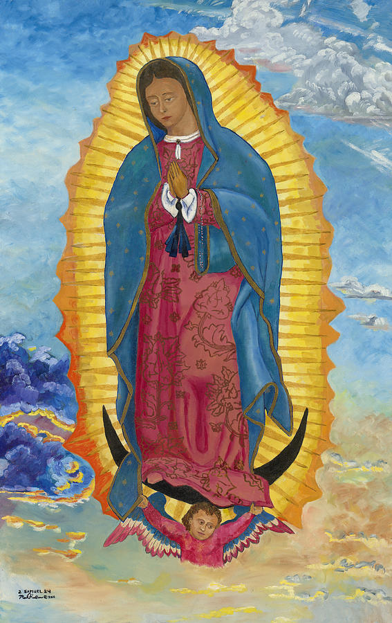Our Lady Of Guadalupe Painting - Our Lady of Guadalupe-New Dawn by Mark Robbins