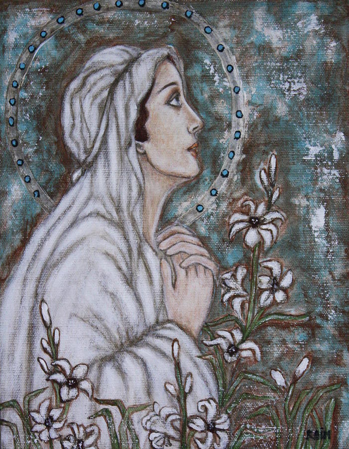Our Lady of Mental Peace Painting by Rain Ririn