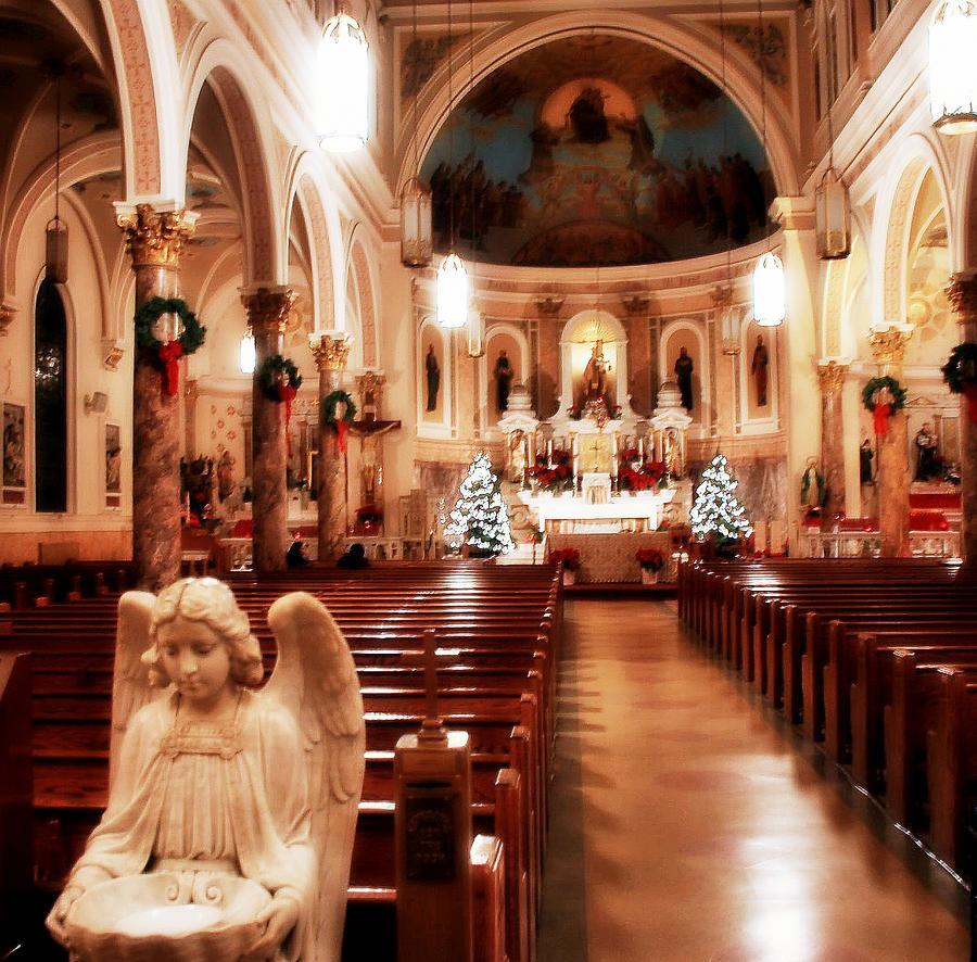Our Lady Of Mount Carmel Church At Christmas Photograph by Aurelio Zucco