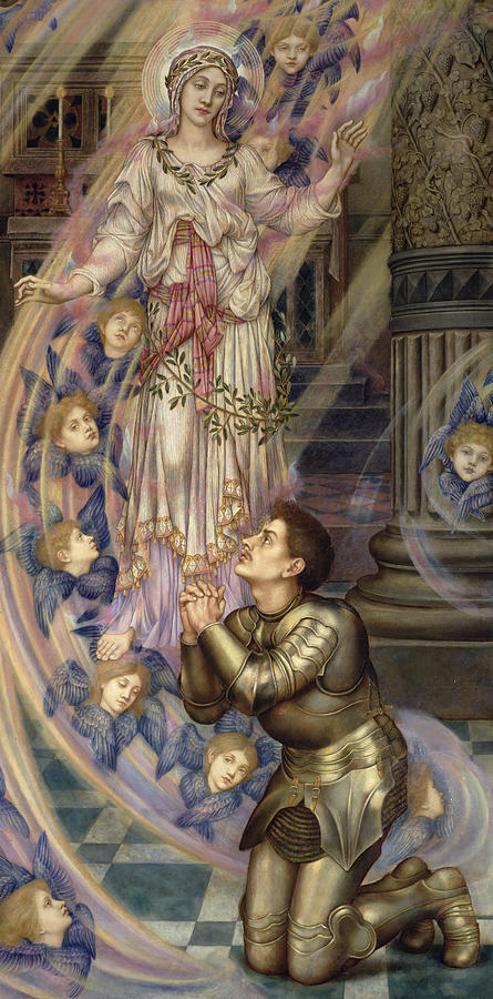 Madonna Painting - Our Lady of Peace by Evelyn De Morgan