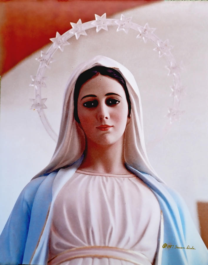 Jesus Mother Photograph - Our Lady Queen of Peace Statue by Susan Duda.