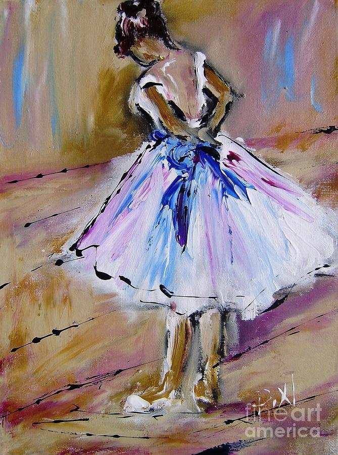Our  ballerina girl painting Painting by Mary Cahalan Lee - aka PIXI