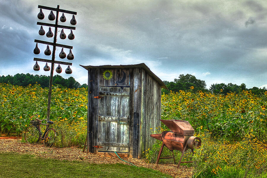 Out House Out Back Restroom Country Living Farming Art Photograph by Reid Callaway