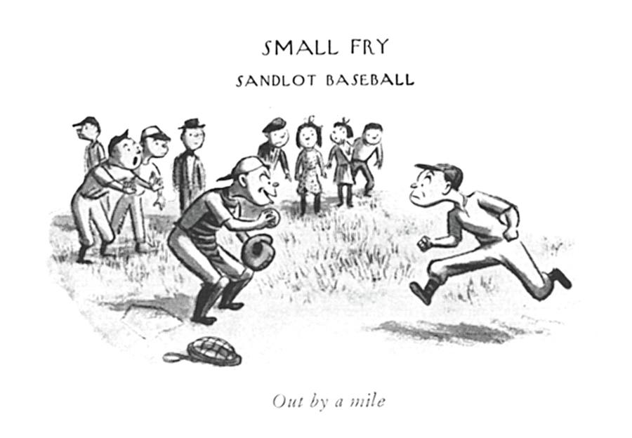 Out By A Mile Drawing by William Steig