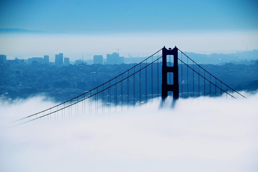Golden Gate Bridge Photograph - Out From The Fog by Eric Tressler