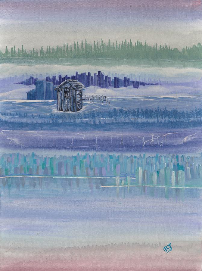 Out house in nowhere Painting by Barbara St Jean