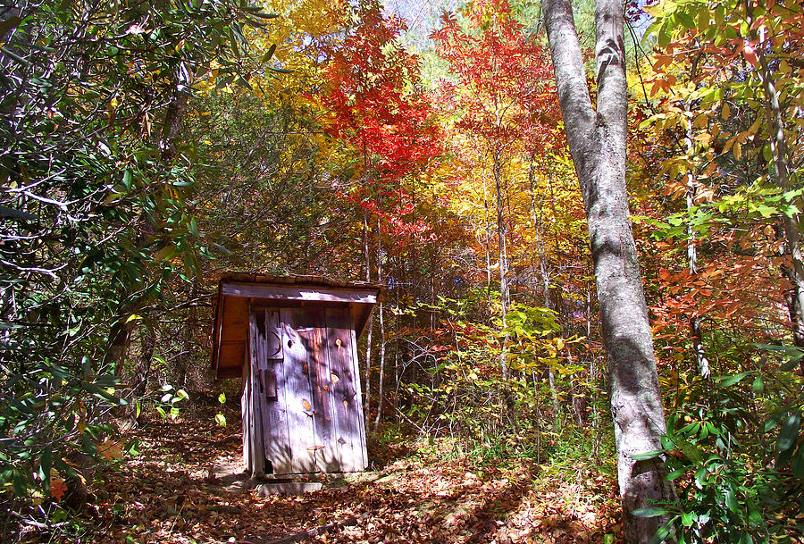 Out House in the Fall Photograph by Duane McCullough