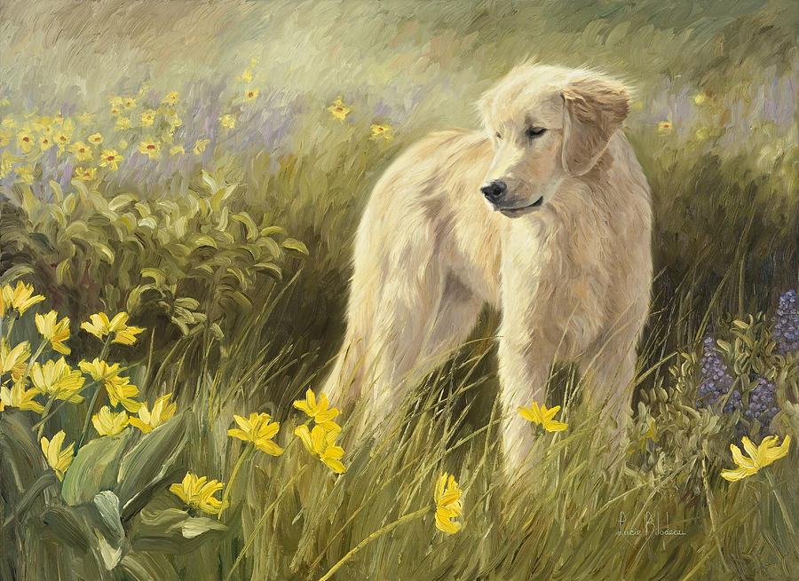 Out In The Field Painting by Lucie Bilodeau