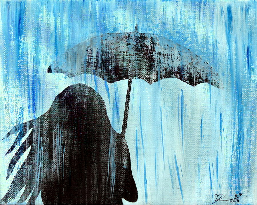 Out in the Rain Painting by Kindra Marie - Fine Art America