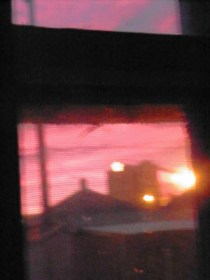 Abstract Photograph - Out My Back Window 6 am v2 by Lenore Senior
