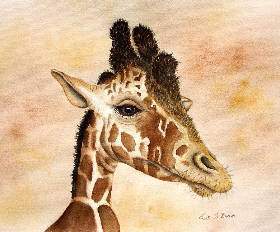 Out of Africas Giraffe Painting by Lyn DeLano