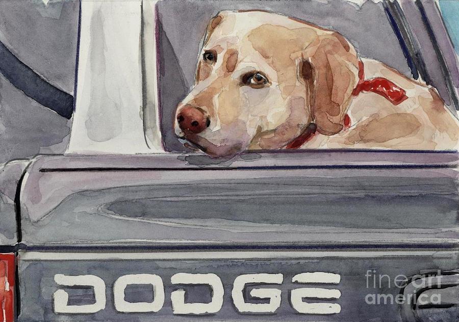 Labrador Retriever Painting - Out of Dodge by Molly Poole