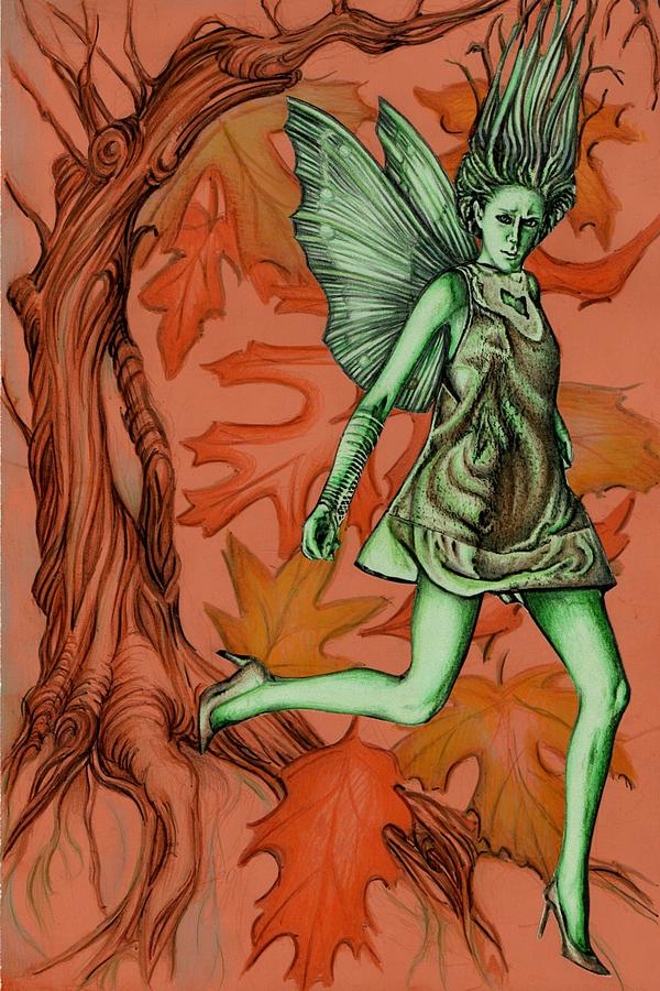 Out Of Sorts With Autumn Drawing by Kathleen Bischoff - Pixels