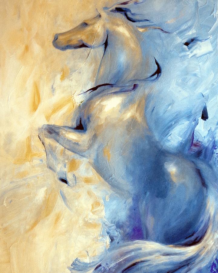 Out Of The Blue 2 cropped version Painting by Dina Dargo