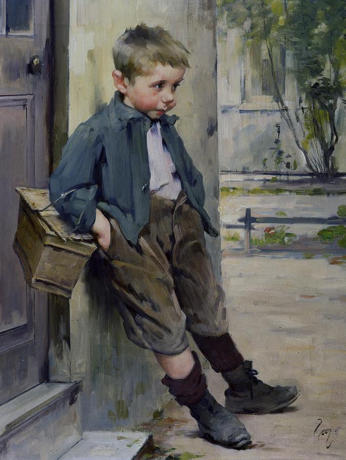 Out Painting - Out of the Game by Henri Jules Jean Geoffroy