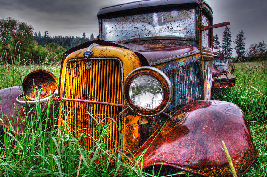 Old car Face mask Photograph by Patricia Dennis