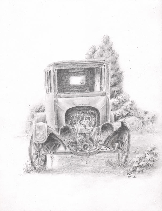 Out to Pasture Drawing by Pris Hardy