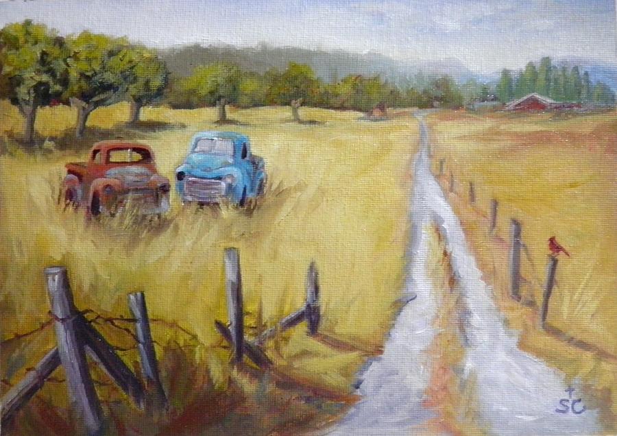 Out to Pasture Painting by Sharon Casavant