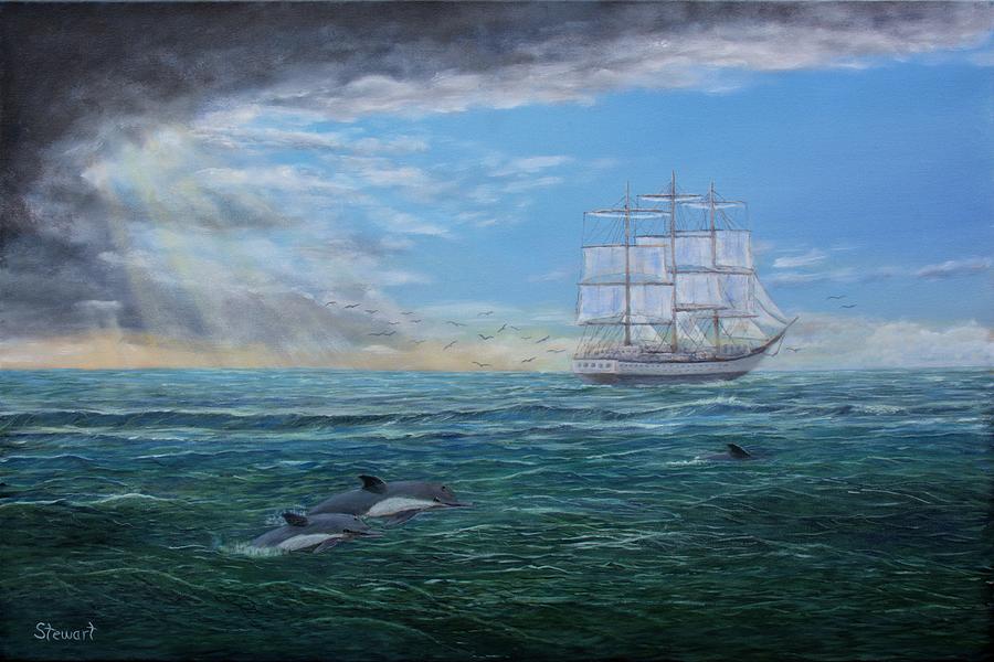 Out To Sea Painting by William Stewart