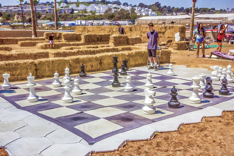 Outdoor Chess Digital Art by Photographic Art by Russel Ray Photos