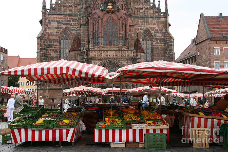 Outdoor Market, Nuremberg, Germany Photograph by Holly C. Freeman