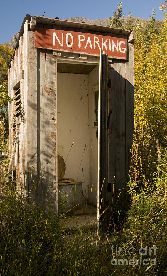 Outhouse Photograph - Outdoor plumbing by John Remy