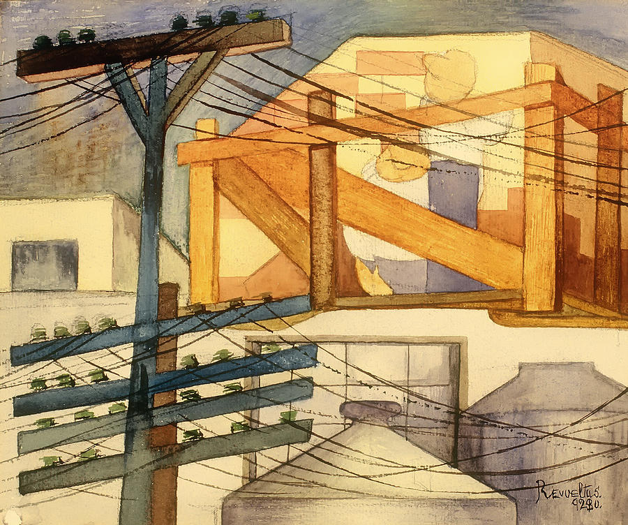 Vintage Painting - Outdoor Scaffolding  by Mountain Dreams