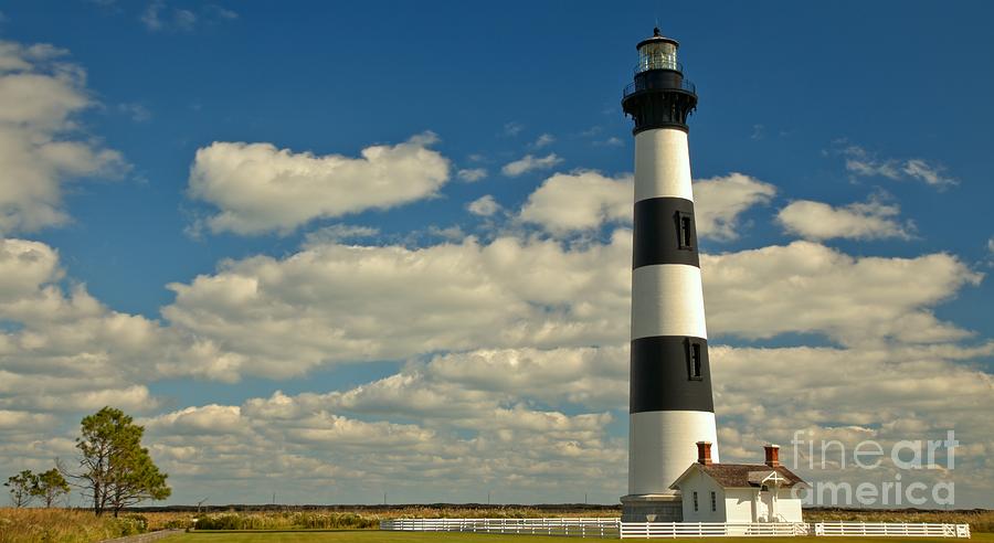 Lighthouse Photograph - Outer Banks Bodie Island Lighthouse by Adam Jewell