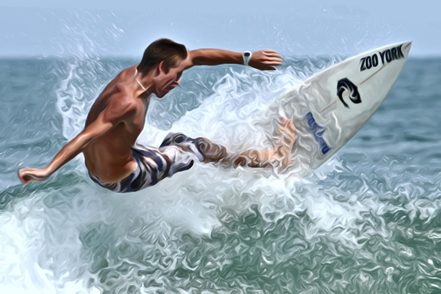 Outer Banks Surfer Photograph by Wade Aiken
