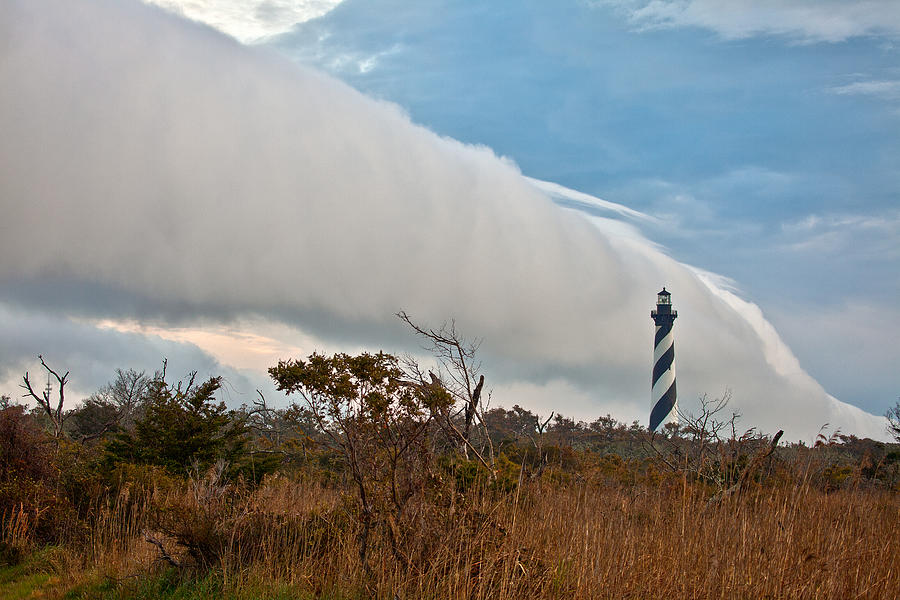 Outer Banks Unusual Weather Roll Cloud I Photograph by Dan Carmichael