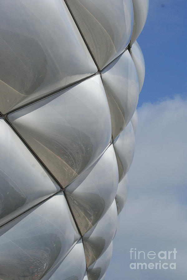 outer skin of the Munich soccer arena Photograph by Rudi Prott