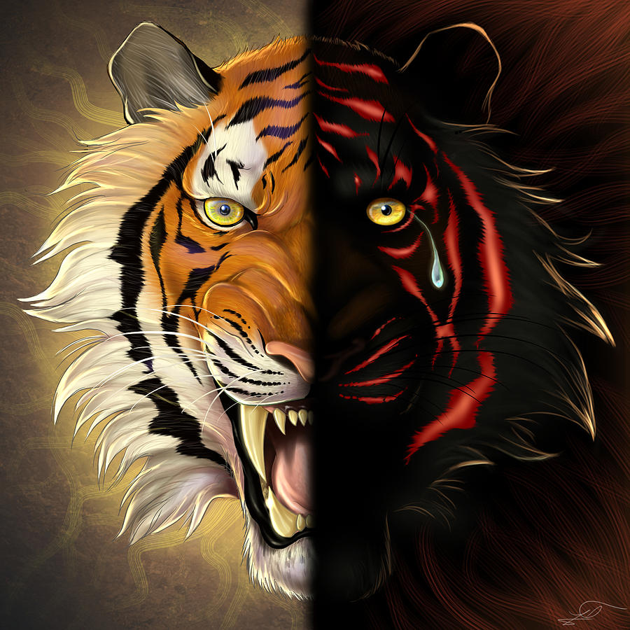 Outer Strength Inner Turmoil Digital Art By Lia Smazik Pixels