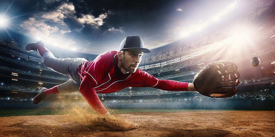 Outfielder Catching Baseball Photograph by Dmytro Aksonov