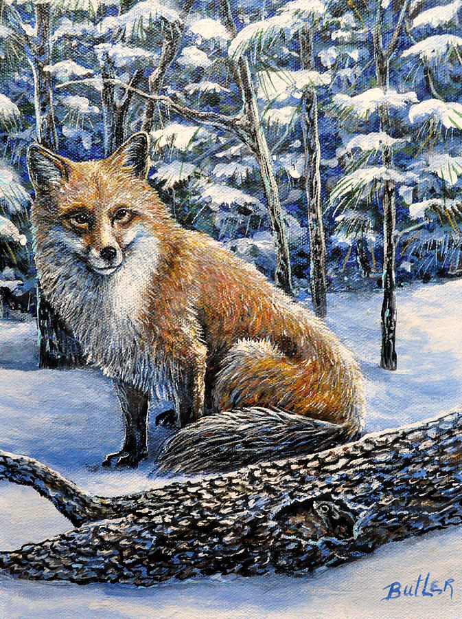 Outfoxed Painting by Gail Butler