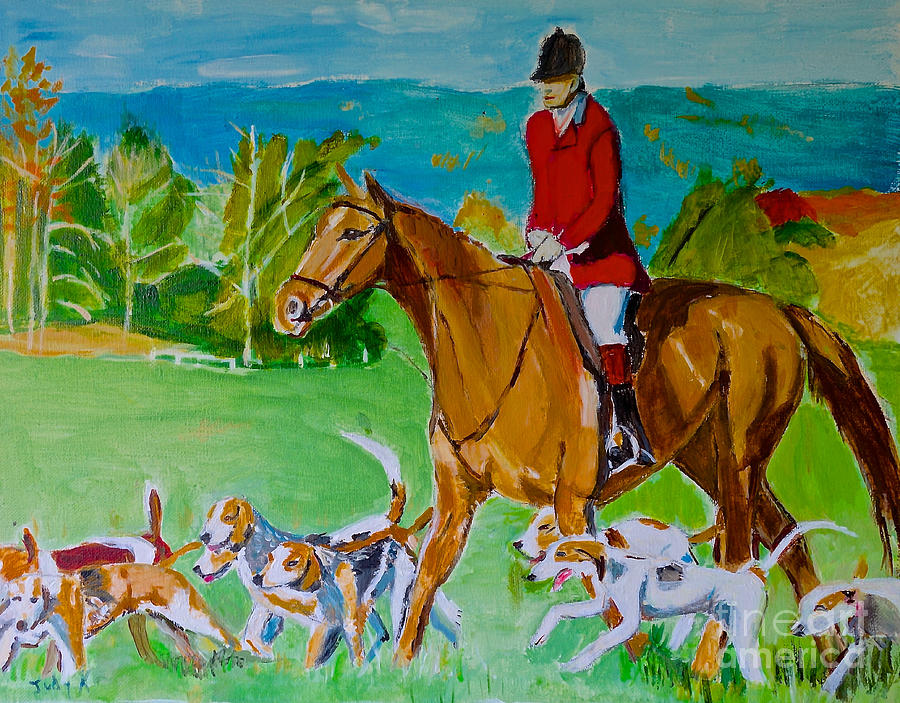 Horse Painting - Outfoxed by Judy Kay